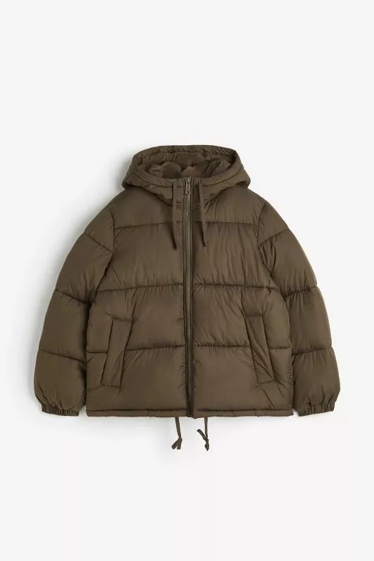 Parka puffy con capucha