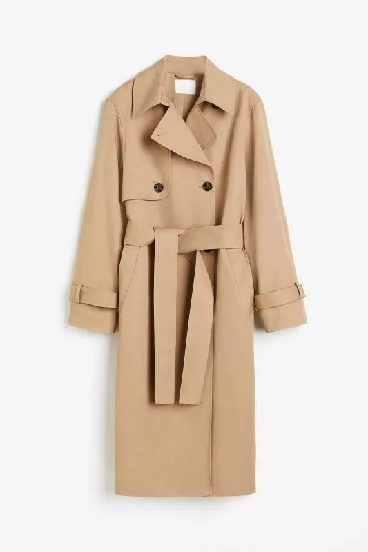 Trenchcoat en sarga de algodón